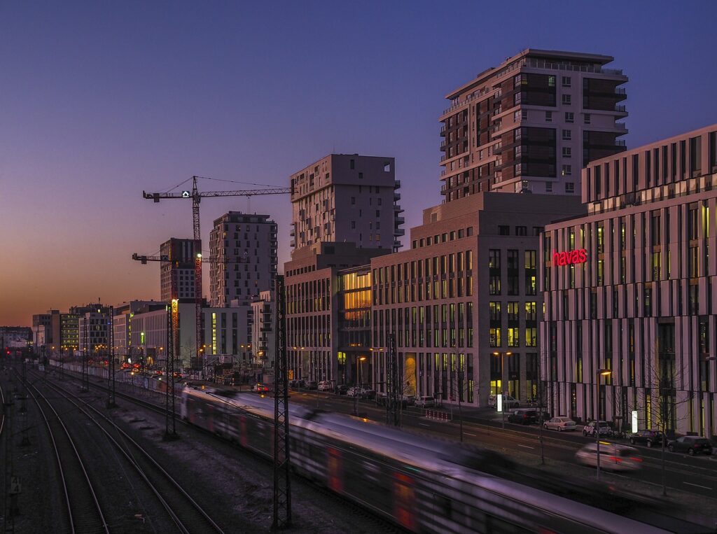 architecture, morning, sunrise